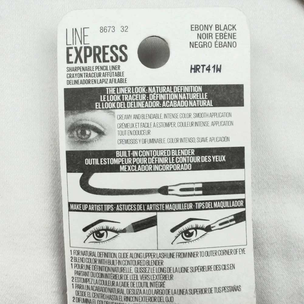 Maybelline Line Express Eyeliner Pencil 01 Ebony Black 6 Pack New Smudger HRT41W